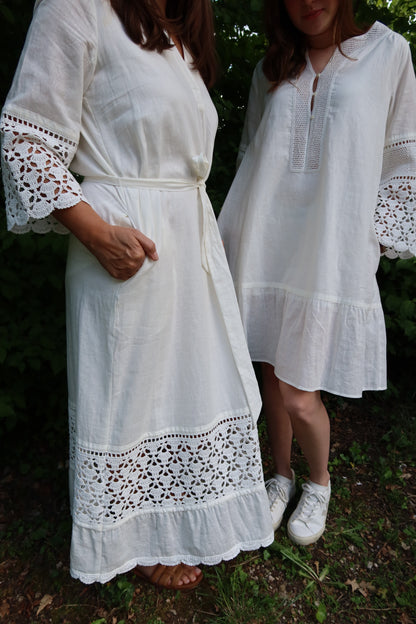 Grace langes Kleid weiß