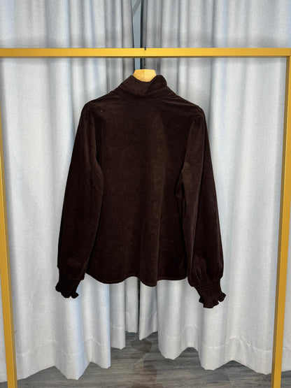 Culture braune Cordbluse
