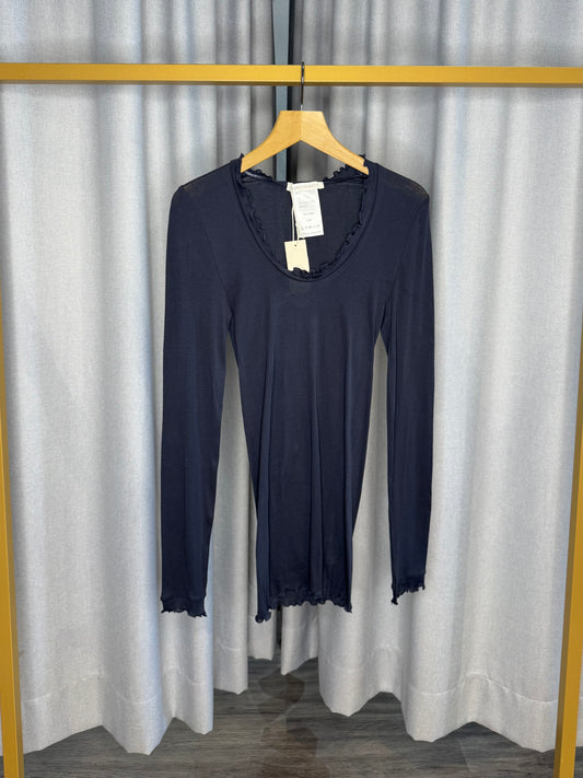 Seamless Basic dunkelblaues Damenshirt