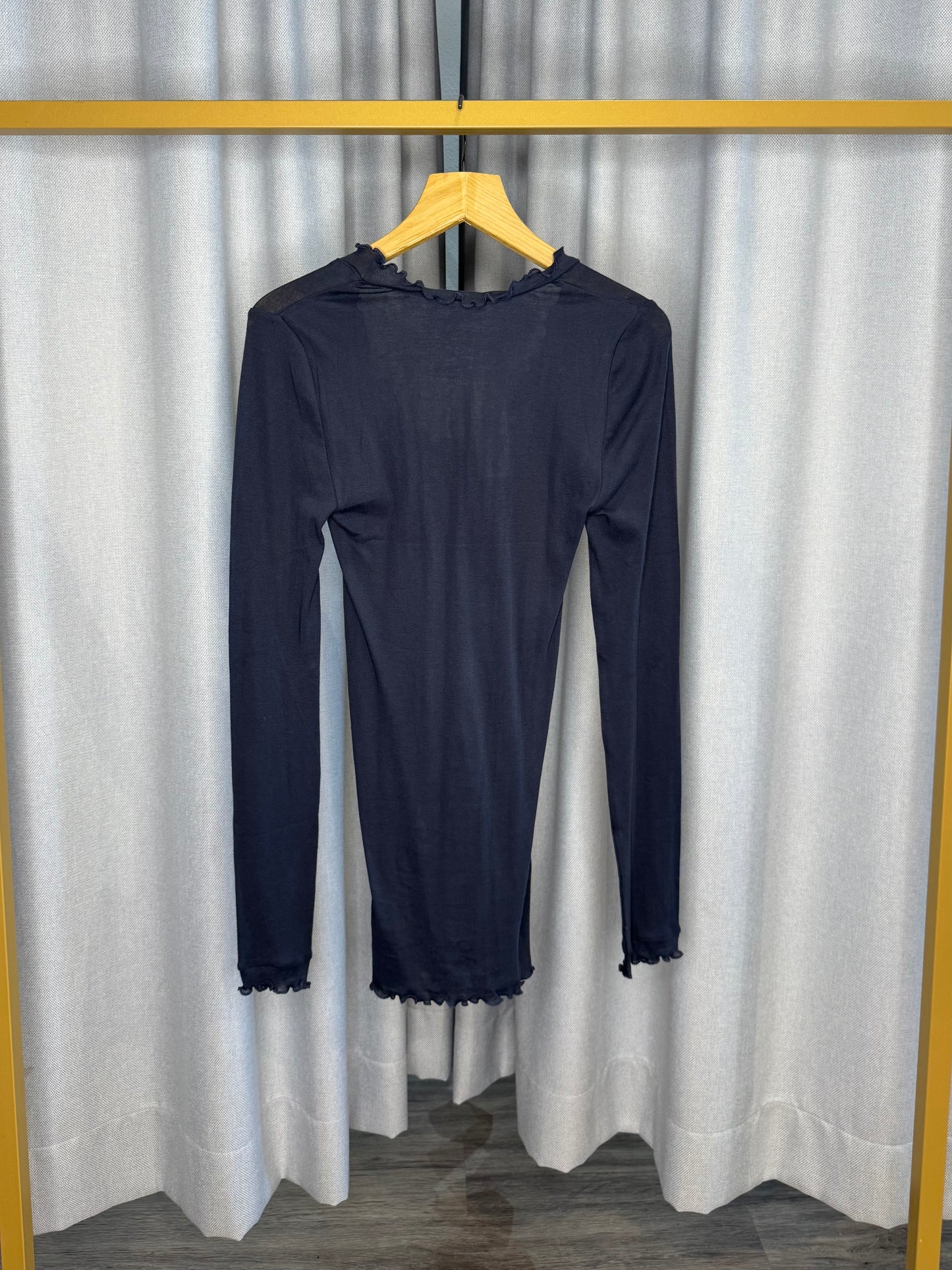 Seamless Basic dunkelblaues Damenshirt