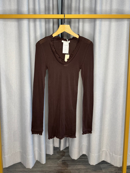 Seamless Basic braunes Damenshirt
