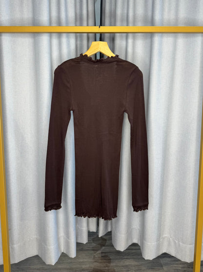 Seamless Basic braunes Damenshirt