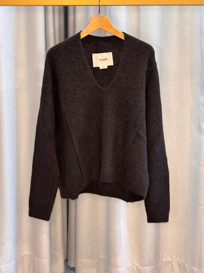 Floor espresso Pullover mit V-Ausschnitt