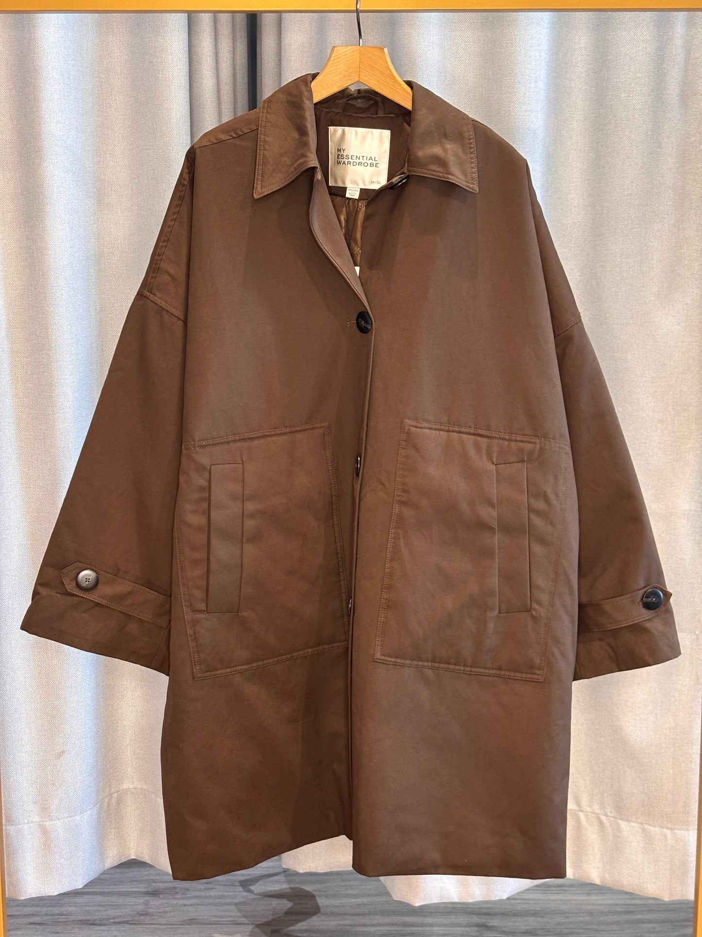 My Essential Wardrobe braune Jacke mit aufgesetzten Taschen