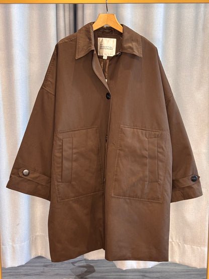 My Essential Wardrobe braune Jacke mit aufgesetzten Taschen