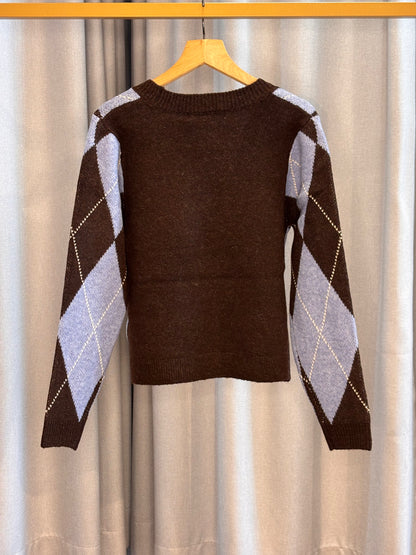 Culture Argyle-Strickjacke