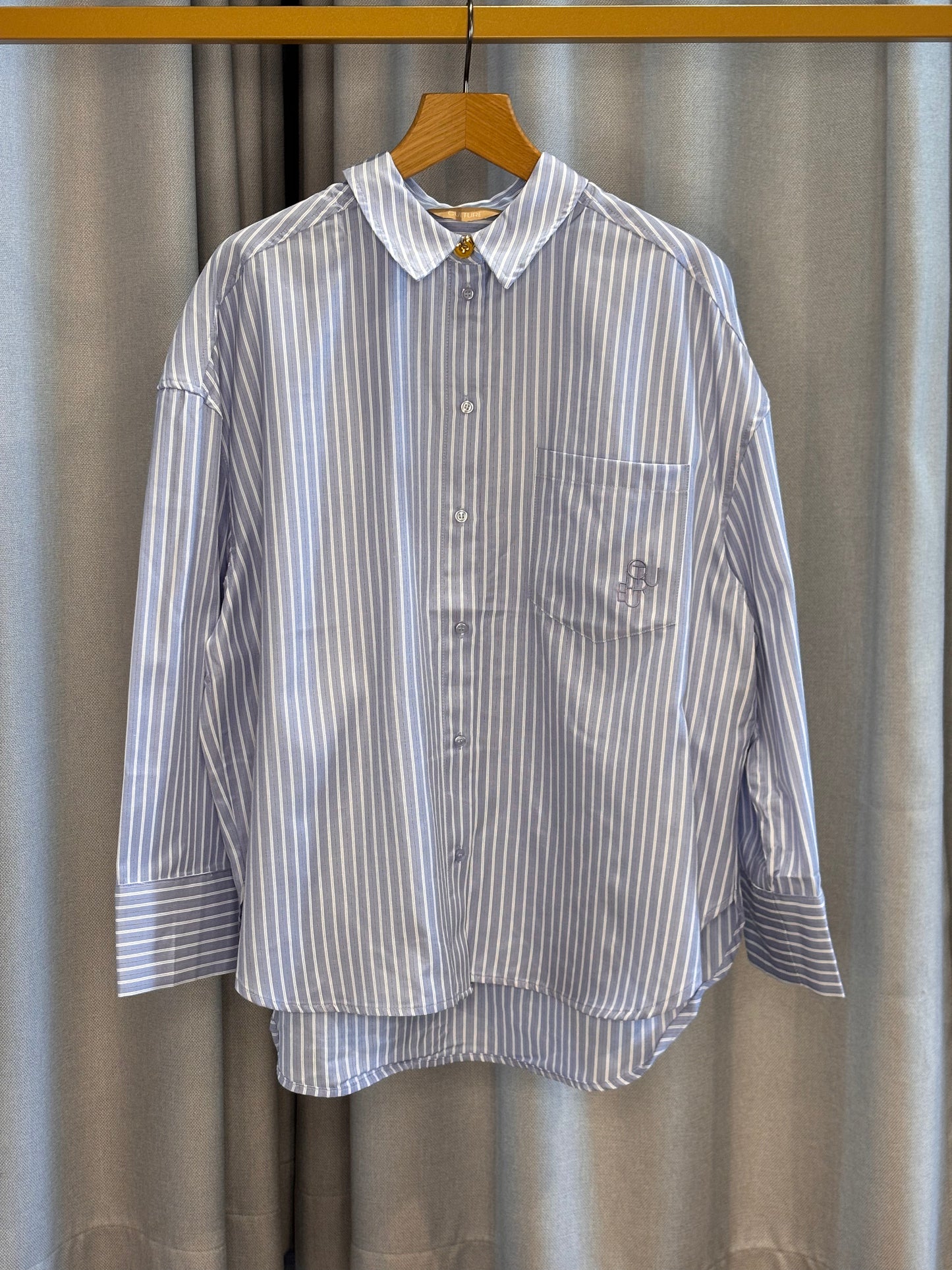 Culture gestreifte Bluse mit Hingucker