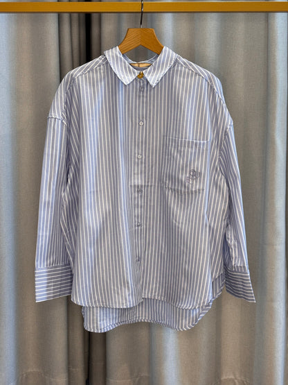 Culture gestreifte Bluse mit Hingucker