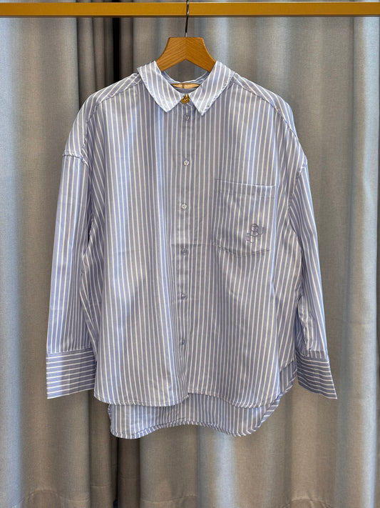Culture gestreifte Bluse mit Hingucker