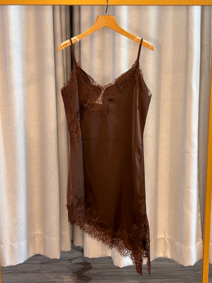 My Essential Wardrobe Satinkleid mit Spitze