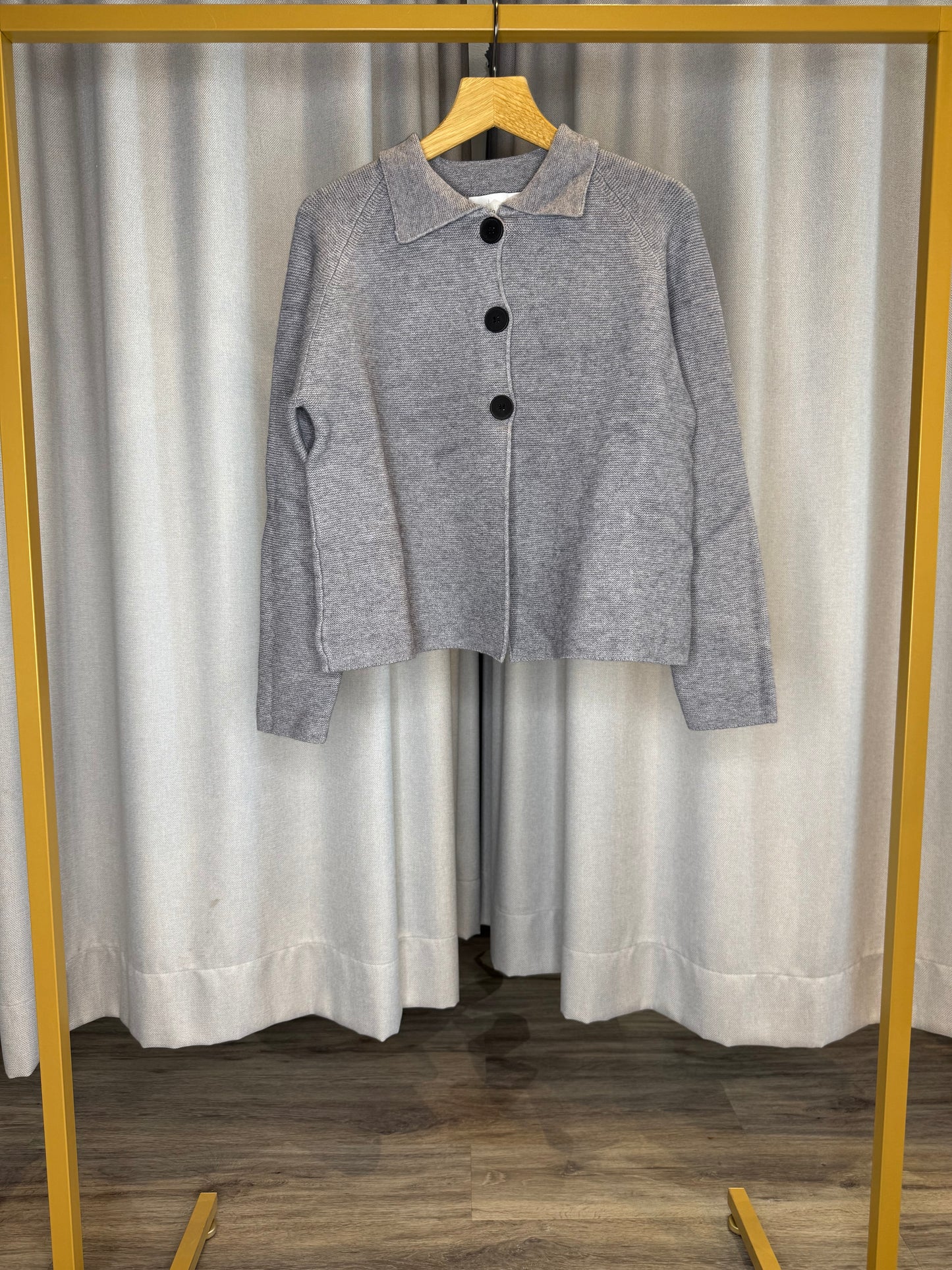 Vicario Cinque hellgraue Strickjacke