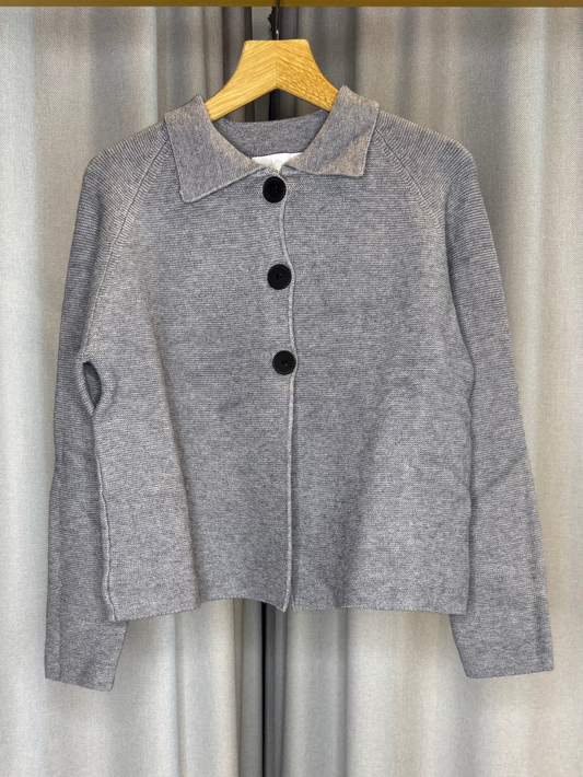 Vicario Cinque hellgraue Strickjacke