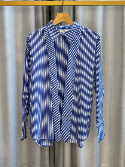 The Shirt Project gestreifte Bluse mit Slipskragen