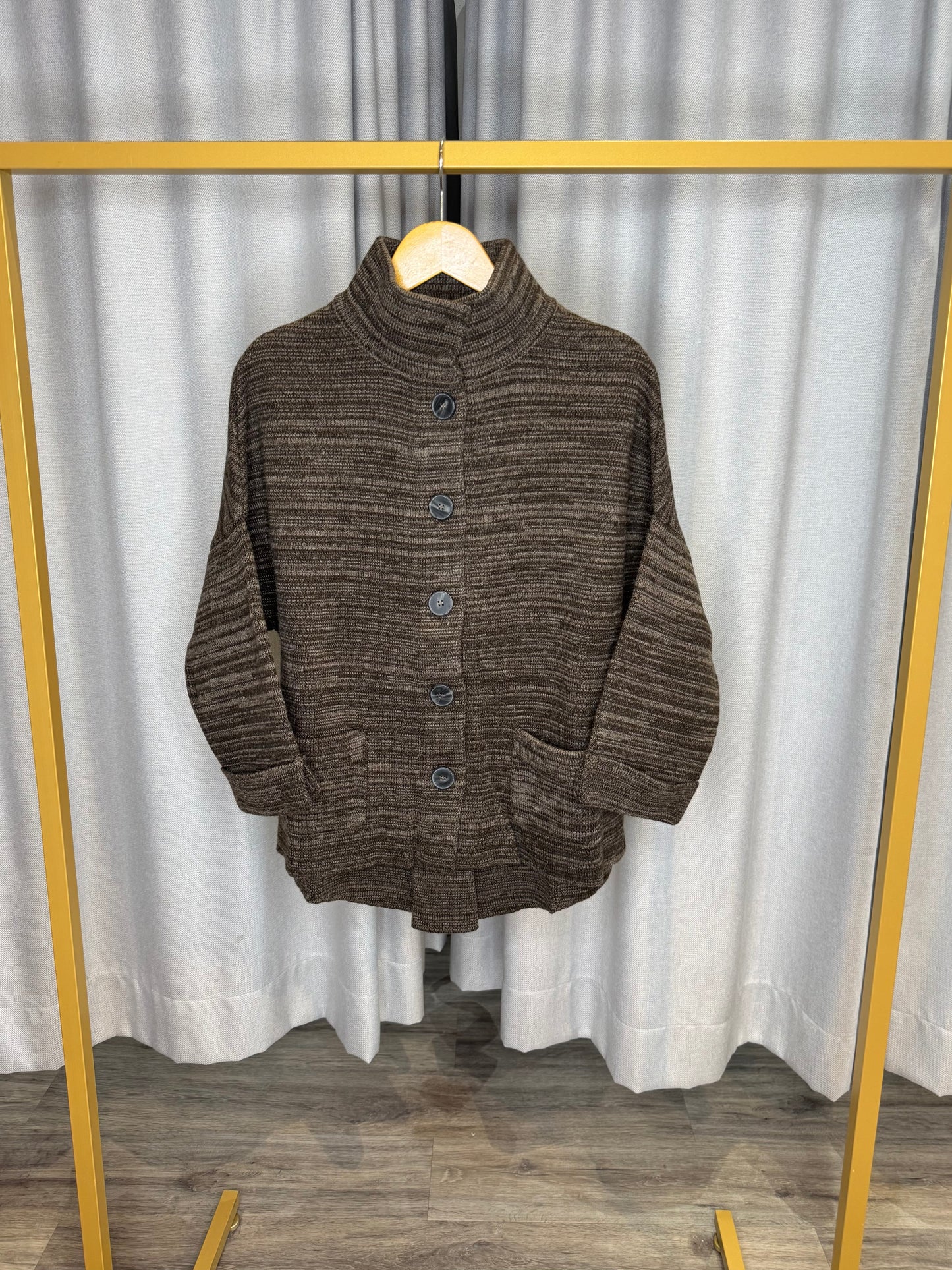 Vicario Cinque braune Strickjacke