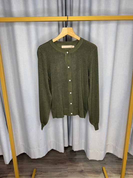 Culture olive grüne Strickjacke