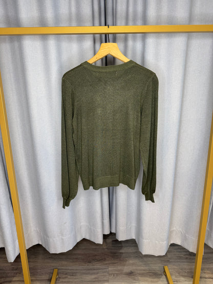 Culture olive grüne Strickjacke