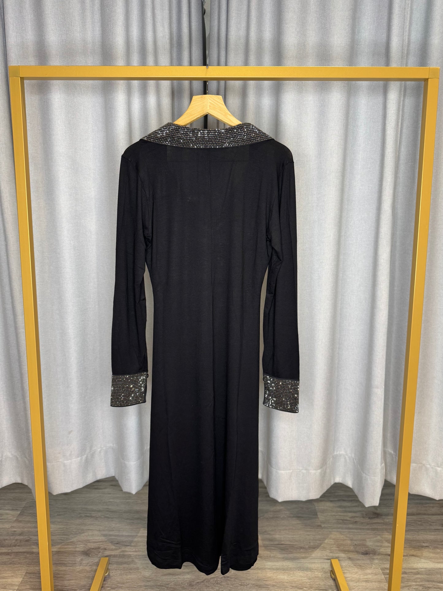 Grace schwarzes Glitzerkleid