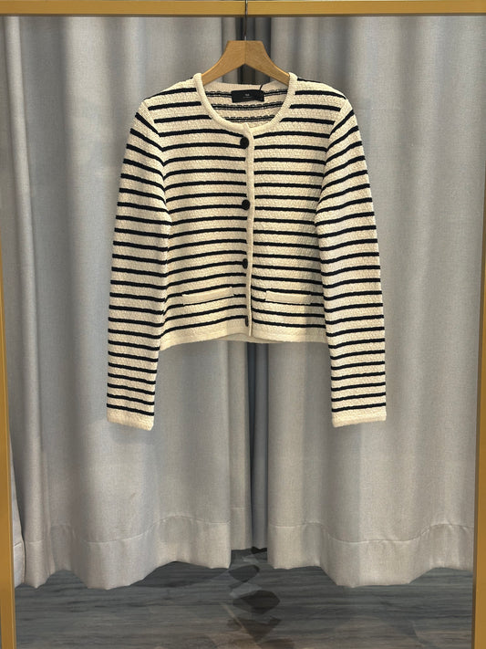 With Black Streifenstrickjacke