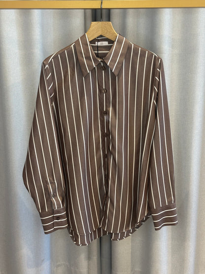 Riani braune Damenbluse mit Streifen