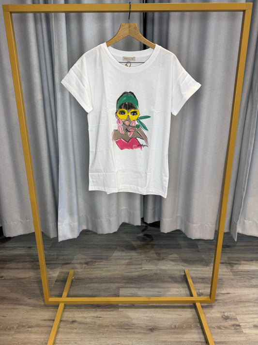 Railin kurzarm Shirt weiß