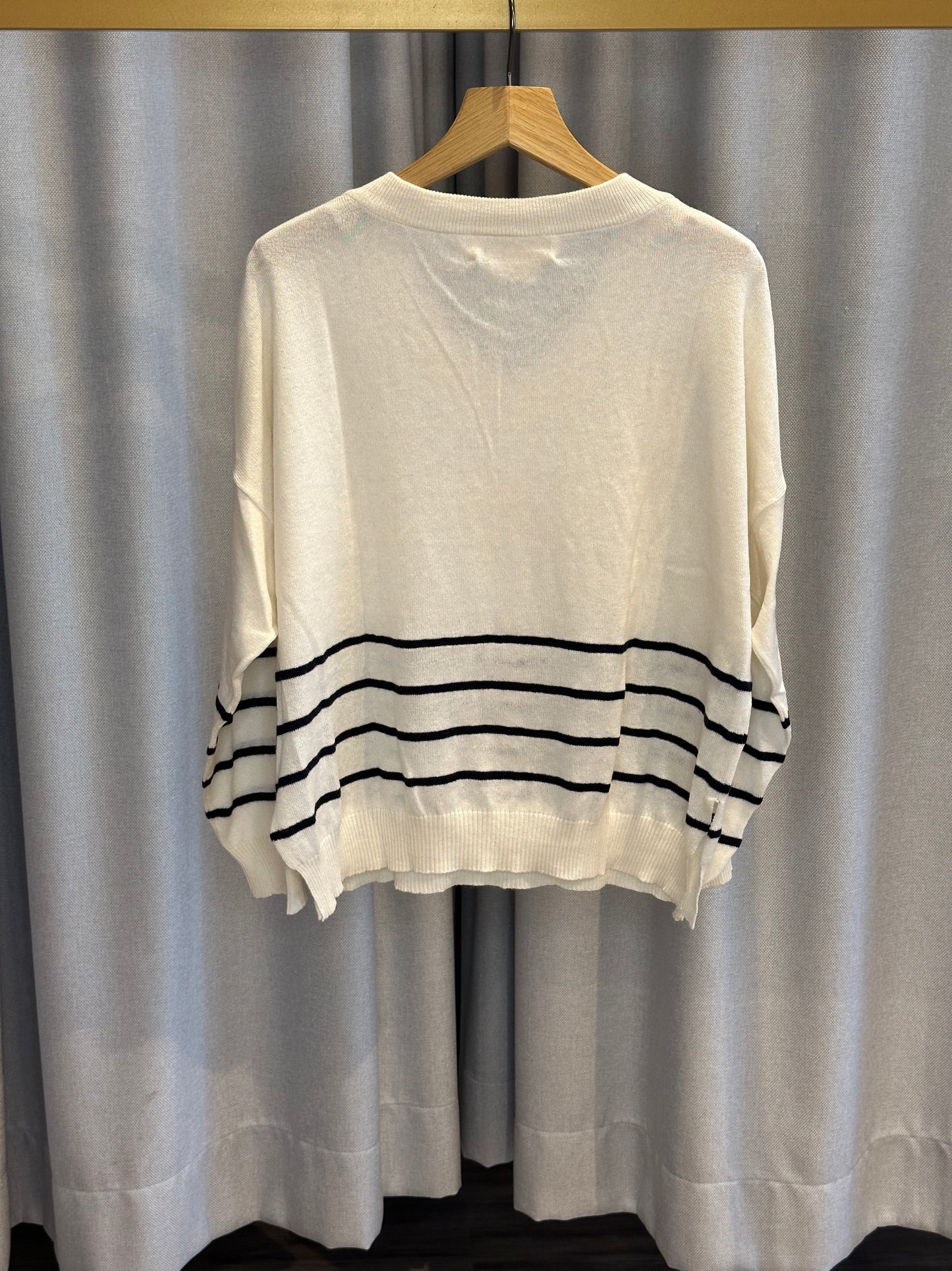 Apoil schwarz weißer Damenpullover