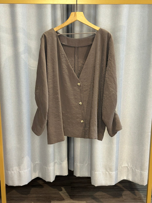 Otto d`Ame braune Damenbluse