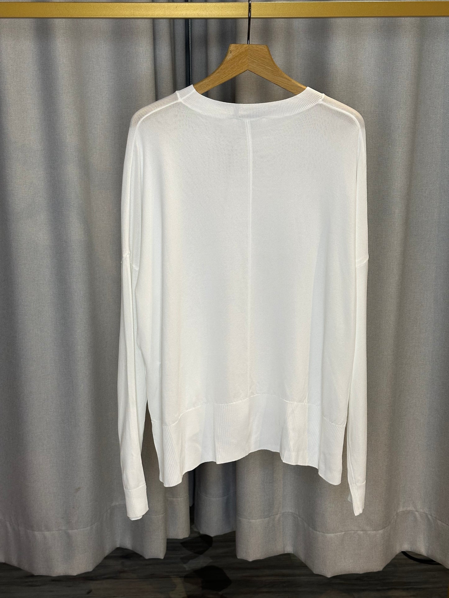 Vicario Cinque weißes Langarmshirt