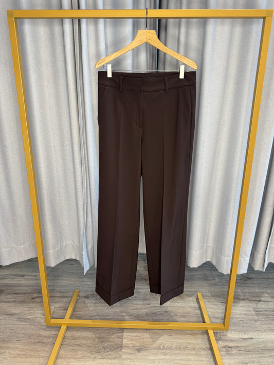 Cambio Lange Hose braun mit Bügelfalte