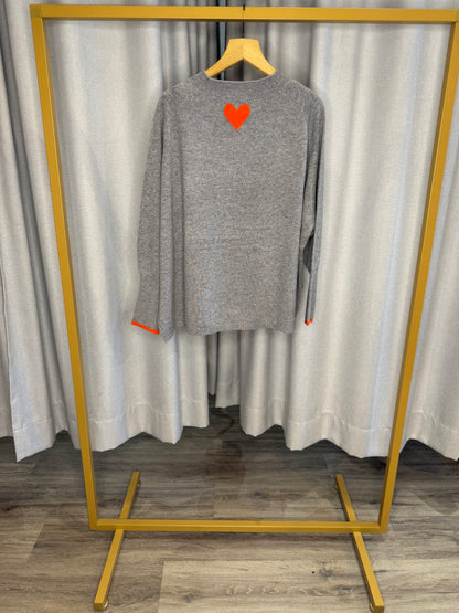 The Shirt Project grauer Love Pullover