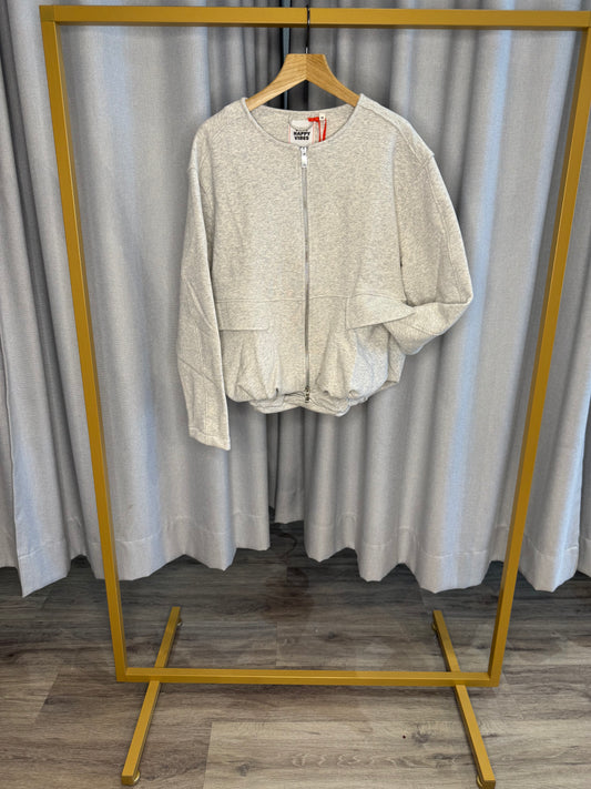 The Shirt Projekt graue Stoffjacke