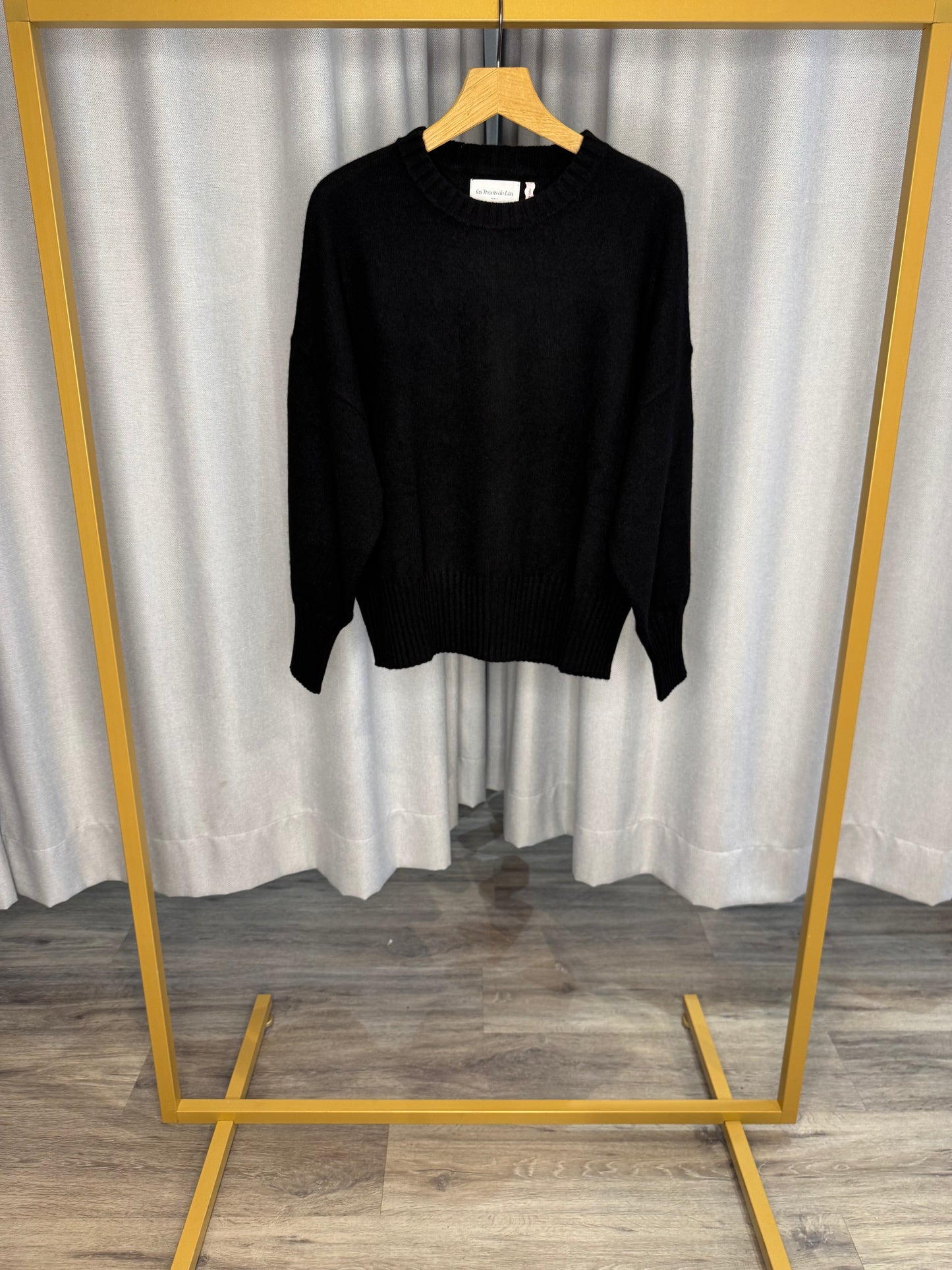 Les Tricots schwarzer Pullover