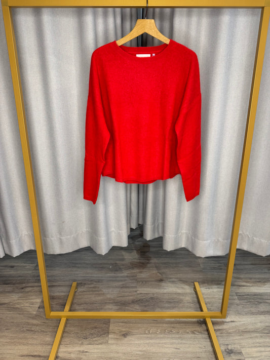 Les Tricots roter Kaschmirpullover