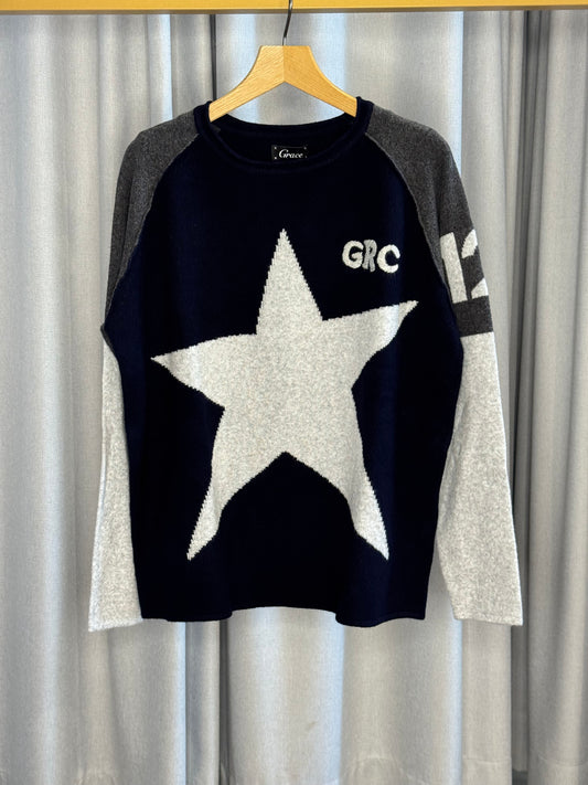 Grace blauer Damenpullover