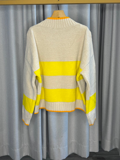 Grace orange gelber Damenpullover