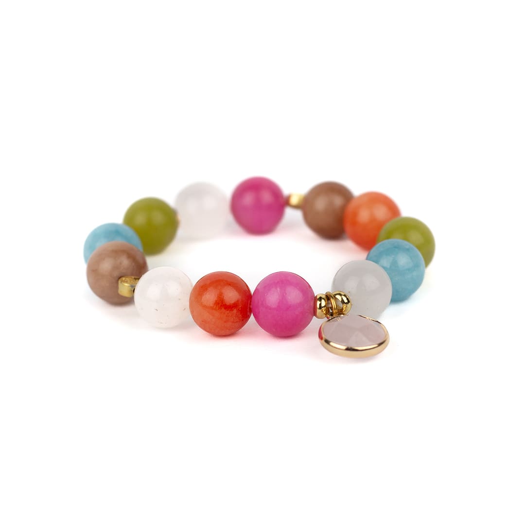 Inrosa buntes Perlenarmband