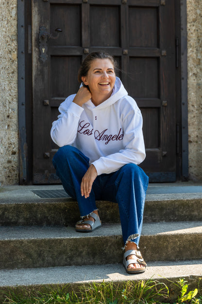Icon Denim weißer Damenkapuzenpullover
