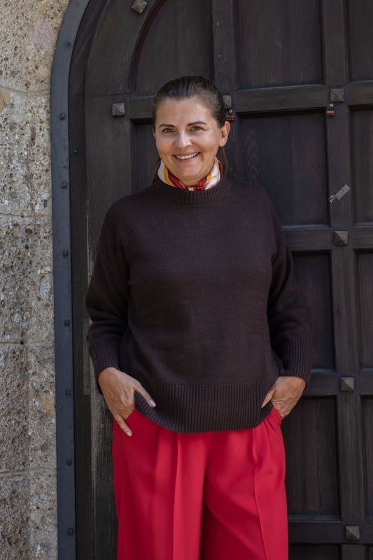 Les Tricots de Lea Pullover im mocha Ton