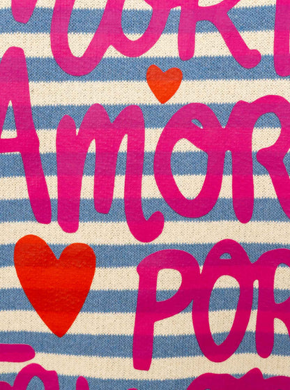 Zwillingsherz gestreiftes Damenshirt