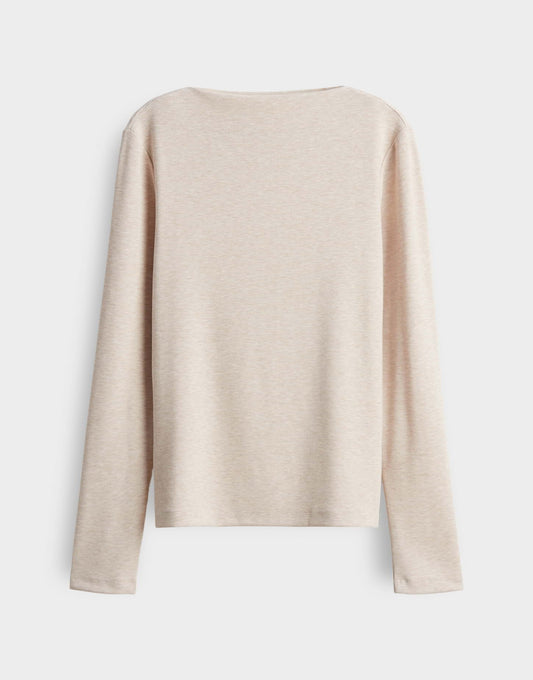 Someday Shirt mit langem Arm in beige
