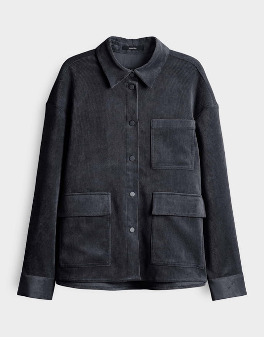 Someday dunkelblaue Cordbluse