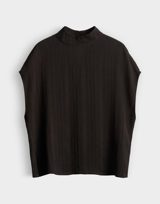 Someday schwarze Damenbluse ohne Arm