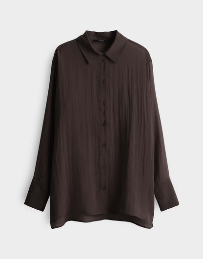 Someday langarm Bluse braun