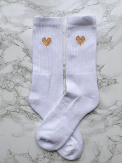 Dailysocks weiße Herzsocken
